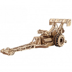 UA Juguetes – Dragster – maqueta mecánica de madera para construir