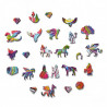 Colorido juego de rompecabezas con temática de animales para el desarrollo intelectual con hermosos colores y detalles