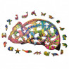 Colorido juego de rompecabezas con temática de animales para el desarrollo intelectual con hermosos colores y detalles