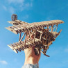 UA Juguetes – Avión antiguo de Wood Trick – maqueta mecánica para construir