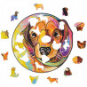 UA Juguetes - Charlie - puzzle de animales de madera – 101 piezas