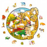 UA Juguetes - León - puzzle de animales de madera – 112 piezas