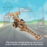 UA Juguetes – Dragster – maqueta mecánica de madera para construir