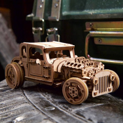 UA Juguetes – El Hot Rod El Ratón Furioso – Maqueta mecánica de UGEARS
