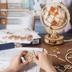 UA Juguetes – Globo del mundo luminoso – maqueta mecánica con la luz LED integrada