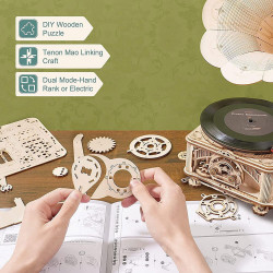 UA Juguetes – Gramófono Clásico – maqueta para montar, modos automático y manual
