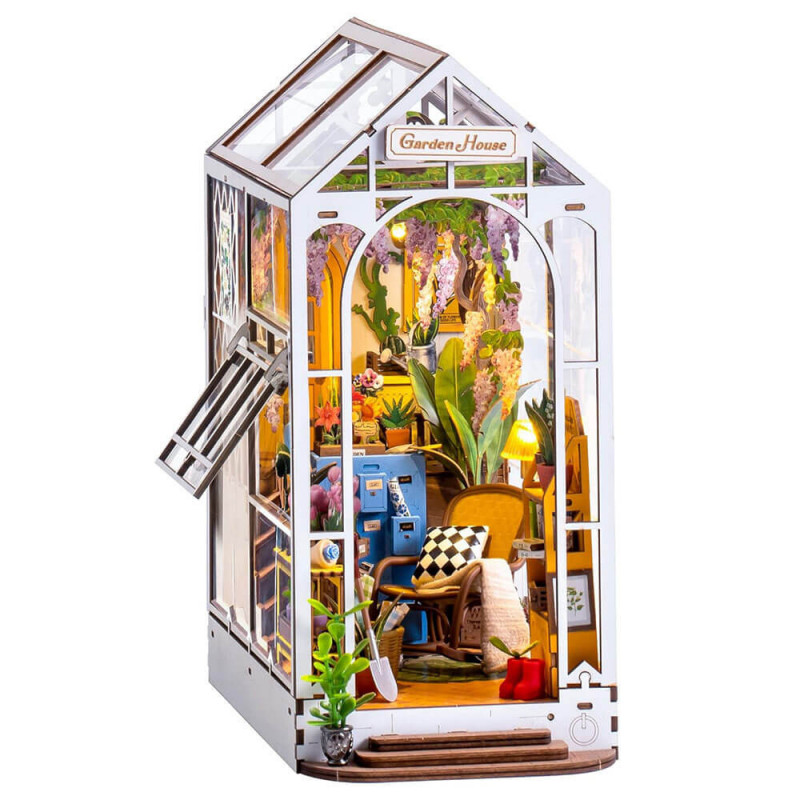 UA Juguetes – Casa Jardín – Escena en Miniatura de Madera para Sujetalibros UA Juguetes – Casa Jardín – Escena en Miniatura de Madera para Sujetalibros