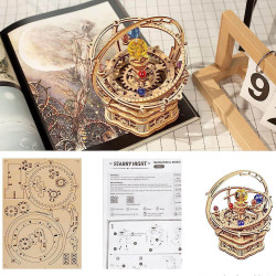 UA Juguetes – Starry Night: Una Caja de Música – Puzzle Mecánico de ROKR – Rompecabezas 3D AMK51