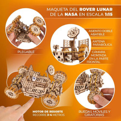 UA Juguetes – NASA Lunar Rover UGears | Puzzle 3D de madera con movimiento