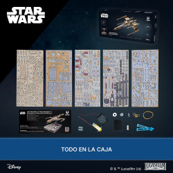 Caza Estelar Ala-X de Luke Skywalker™ de Ugears | Maqueta 3D de madera Star Wars™