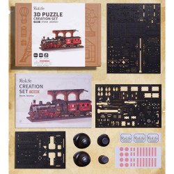 UA Juguetes Shop – Steam Journey – Mechanical Wooden Train Model by Robotime Rolife