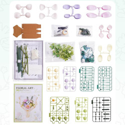 UA Juguetes – Ramo floral 3D ROKR Spring Time Bouquet montado – flores realistas y diseño decorativo de primavera.