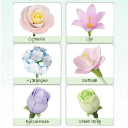 UA Juguetes – Ramo floral 3D ROKR Spring Time Bouquet montado – flores realistas y diseño decorativo de primavera.