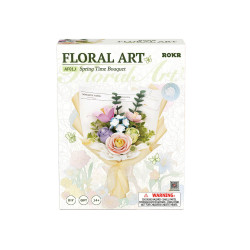 UA Juguetes – Ramo floral 3D ROKR Spring Time Bouquet montado – flores realistas y diseño decorativo de primavera.