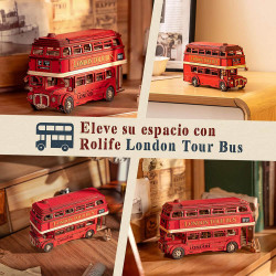 UA Juguetes – Rolife London Tour Bus – Puzzle 3D de Madera del Autobús de Londres
