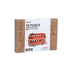 UA Juguetes – Rolife London Tour Bus – Puzzle 3D de Madera del Autobús de Londres