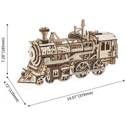UA Juguetes Shop – Locomotive LK701 Mechanical Wooden Model  – 3D Wooden Puzzle ROKR ROBOTIME