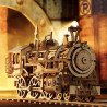 UA Juguetes Shop – Locomotive LK701 Mechanical Wooden Model  – 3D Wooden Puzzle ROKR ROBOTIME