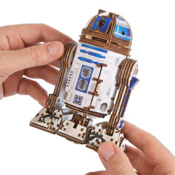 UA Juguetes Shop – Ugears R2-D2 Wooden 3D Model – Mechanical Droid with LED Projector