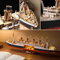 UA Juguetes – Rolife Eterno Viajero del Atlántico 1912 – Maqueta de Barco de Madera DIY