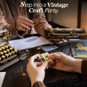 UA Juguetes Shop – ROKR Mechanical Typewriter LK703B | Functional 3D Wooden Puzzle
