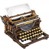 UA Juguetes Shop – ROKR Mechanical Typewriter LK703B | Functional 3D Wooden Puzzle