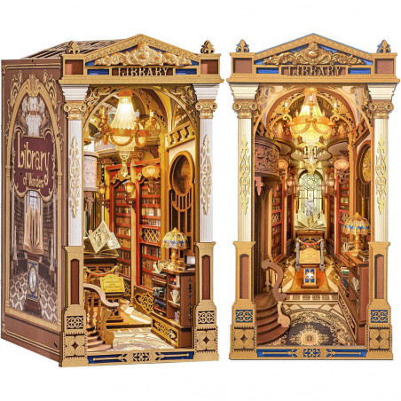 Rolife Library of Wonders TGB16 | Book Nook DIY con luz LED | UA Juguetes