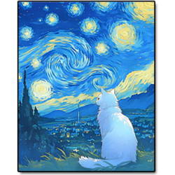 UA JUGUETES – El gato blanco – pintura por números