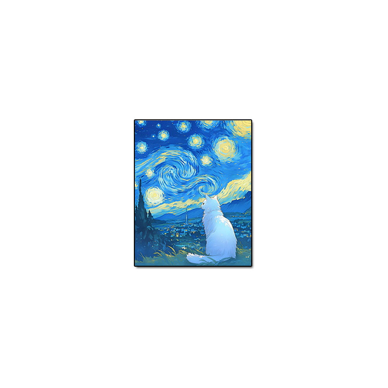 UA JUGUETES – El gato blanco – pintura por números