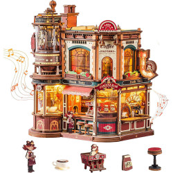 UA Juguetes – ROKR Dream Coffee Factory EAB02 | Maqueta 3D de Madera