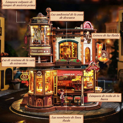 UA Juguetes – ROKR Dream Coffee Factory EAB02 | Maqueta 3D de Madera