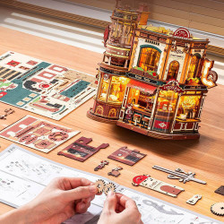 UA Juguetes – ROKR Dream Coffee Factory EAB02 | Maqueta 3D de Madera