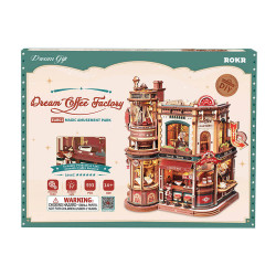 UA Juguetes Shop – ROKR Dream Coffee Factory EAB02 | 3D Wooden Model