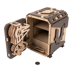 UGEARS Safe Too | Caja fuerte mecánica de madera