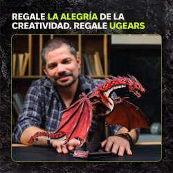 UA Juguetes Shop – UGEARS Firestorm Dragon | Mechanical 3D Wooden Puzzle