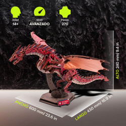 Dragón Tormenta de Fuego UGEARS | Puzzle 3D Mecánico